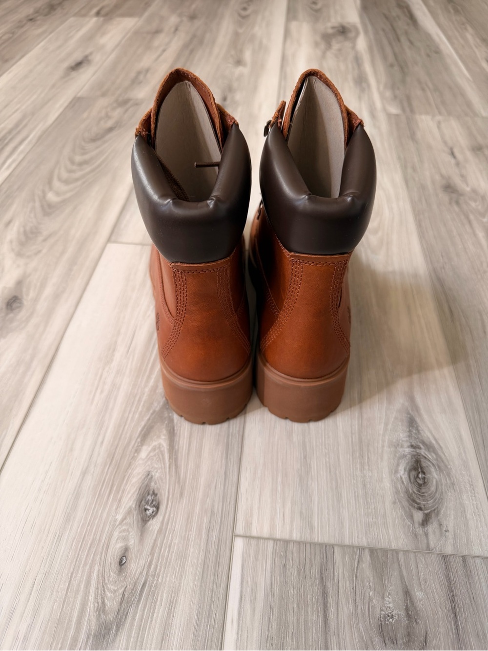 Timberland Carnaby Cool 6” Leather Boots Women’s Size 10 Brown - Picture 4 of 10